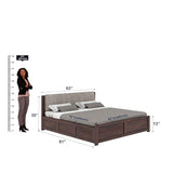 Boston Solid Sheesham Wood Bed With Box Storage - 1 Year Warranty