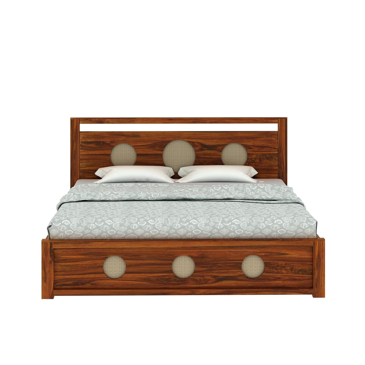 Cosmos Solid Sheesham Wood Hydraulic Storage Bed - 3 years Warranty