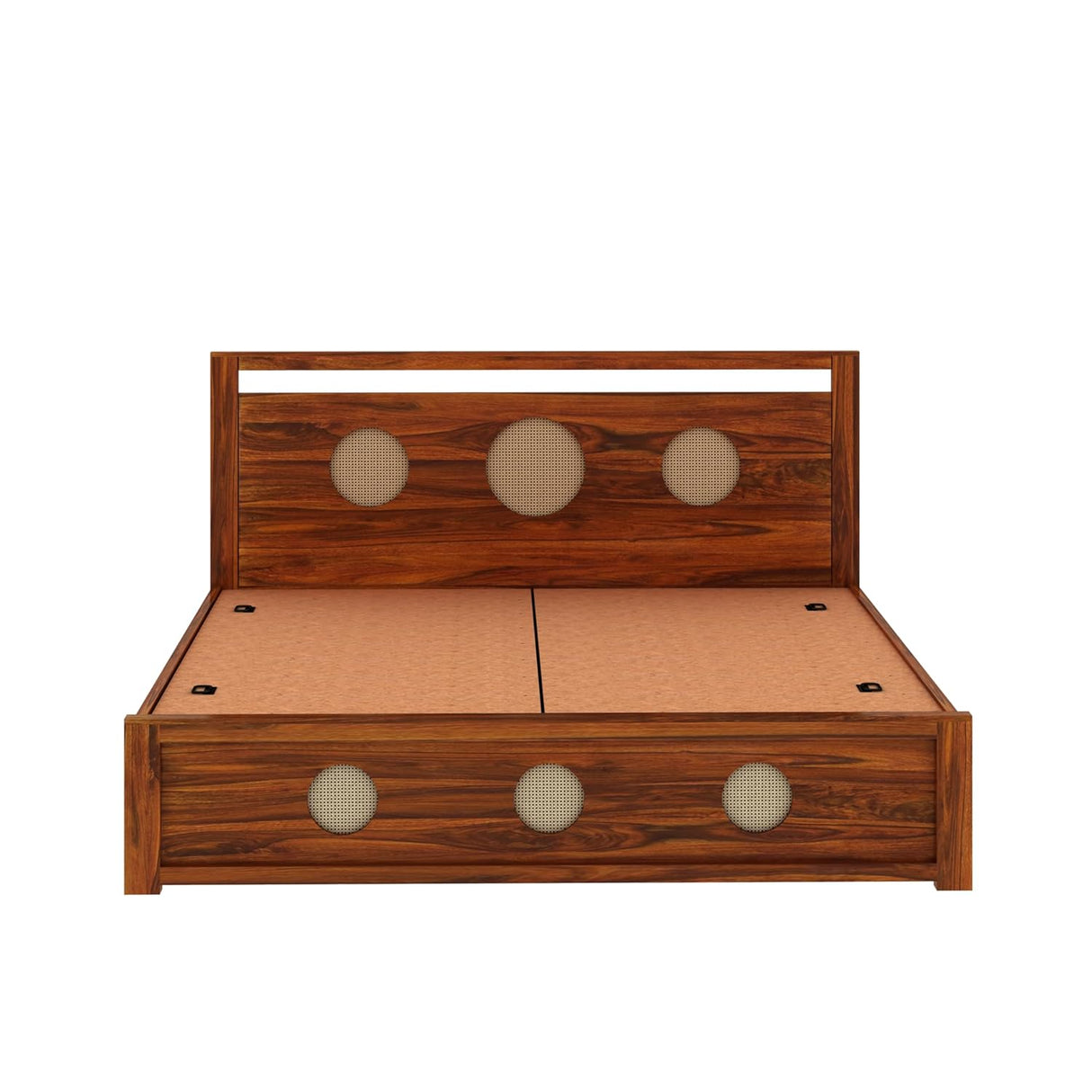 Cosmos Solid Sheesham Wood Bed With Box Storage - 1 Year Warranty