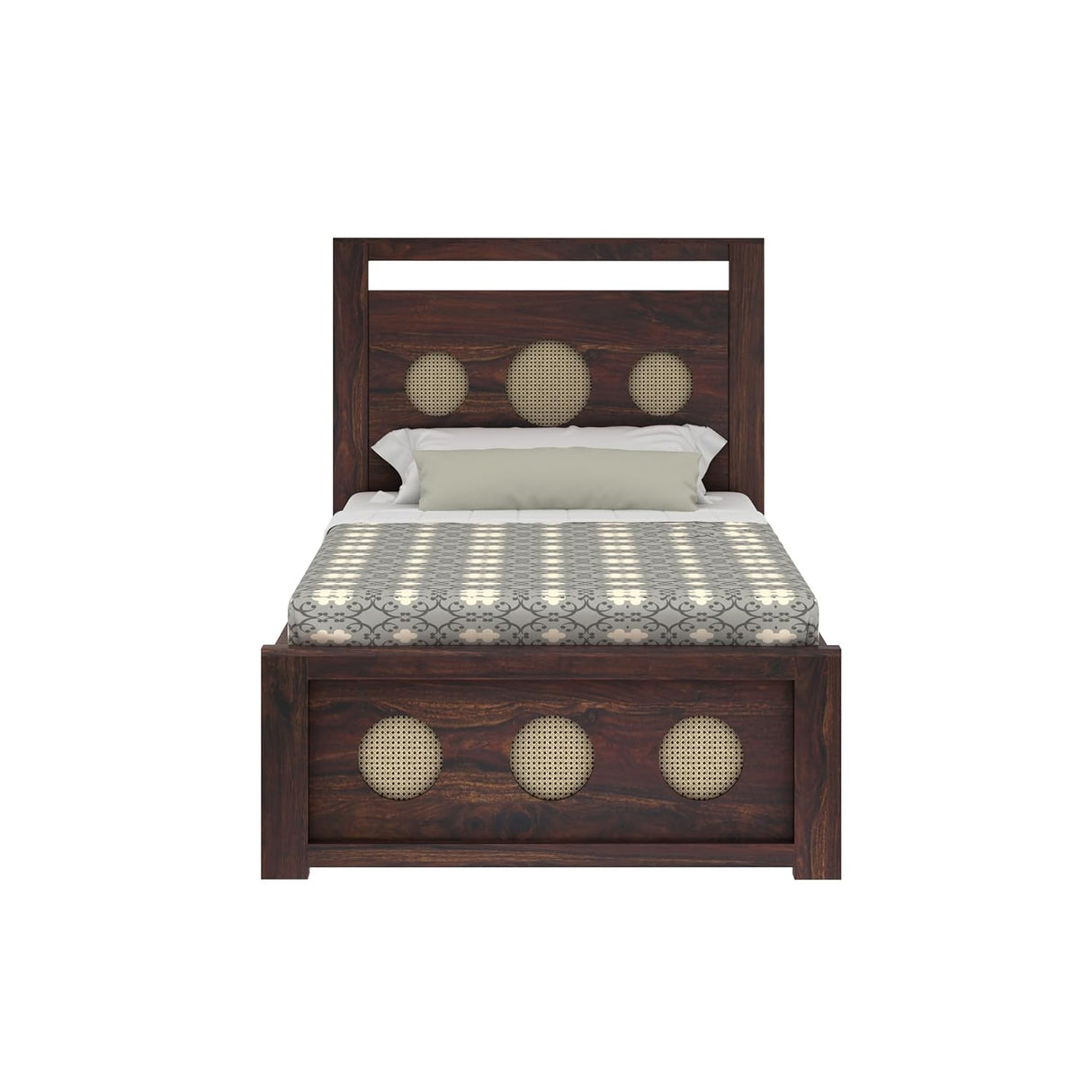 Cosmos Solid Sheesham Wood Single Bed  - 1 Year Warranty