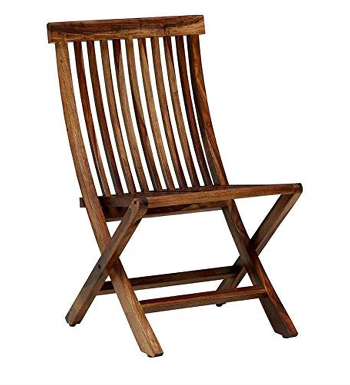 Retro Solid Sheesham Wood Set of-2 Folding Chair  - 3 years Warranty