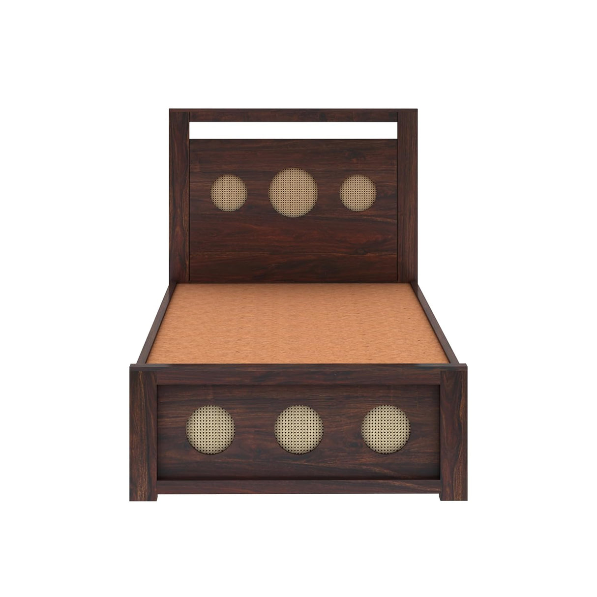 Cosmos Solid Sheesham Wood Single Size Bed With Box Storage - 3 years Warranty