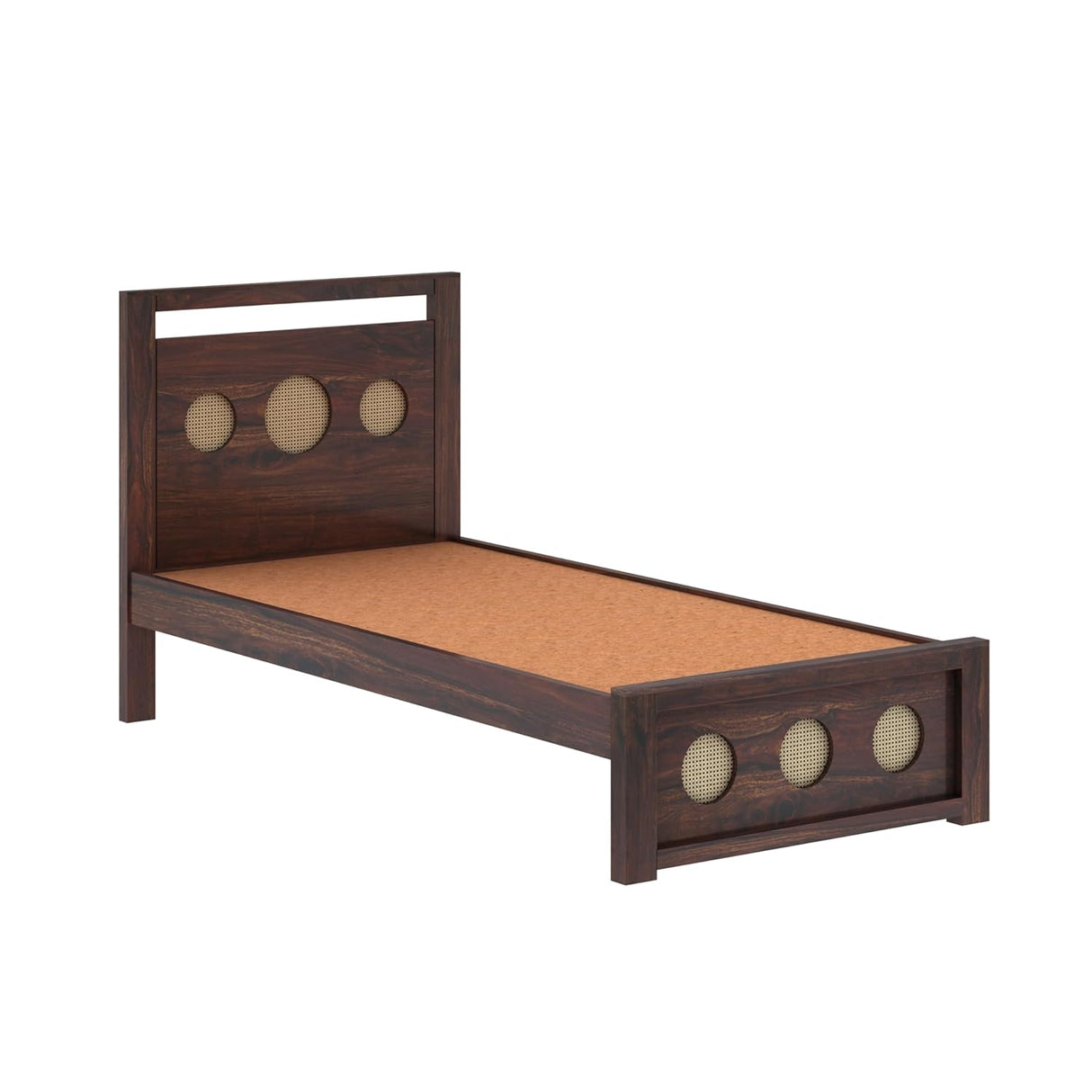 Cosmos Solid Sheesham Wood Single Bed  - 3 years Warranty