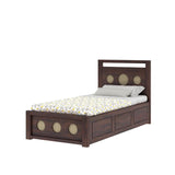 Cosmos Solid Sheesham Wood Single Size Bed With Box Storage - 1 Year Warranty