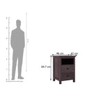 Swift Solid Sheesham Wood Bedside Table With Two Drawer Storage -3 Years Warranty