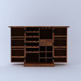 Olso Wine Cabinet in Solid Sheesham Wood - BIG - 3 Years Warranty
