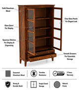 Italian Solid Sheesham Wood Display Unit - 3 Years Warranty