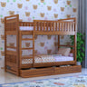 Swift Solid Sheesham Wood Bunk Bed With Ladder & Two Drawer Storage - 1 Year Warranty