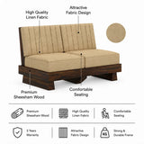 RONNY Solid Sheesham Wood 2 Seater Sofa - 3 Year Warranty (LUXE EDITION)