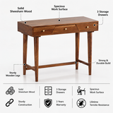 Mercy Solid Sheesham Wood Study Desk/Laptop Table - 3 Years Warranty