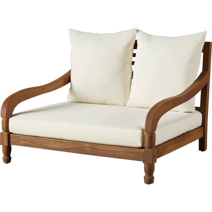 Armania Solid Sheesham Wood 2 Seater Lounge Sofa - 3 Years Warranty