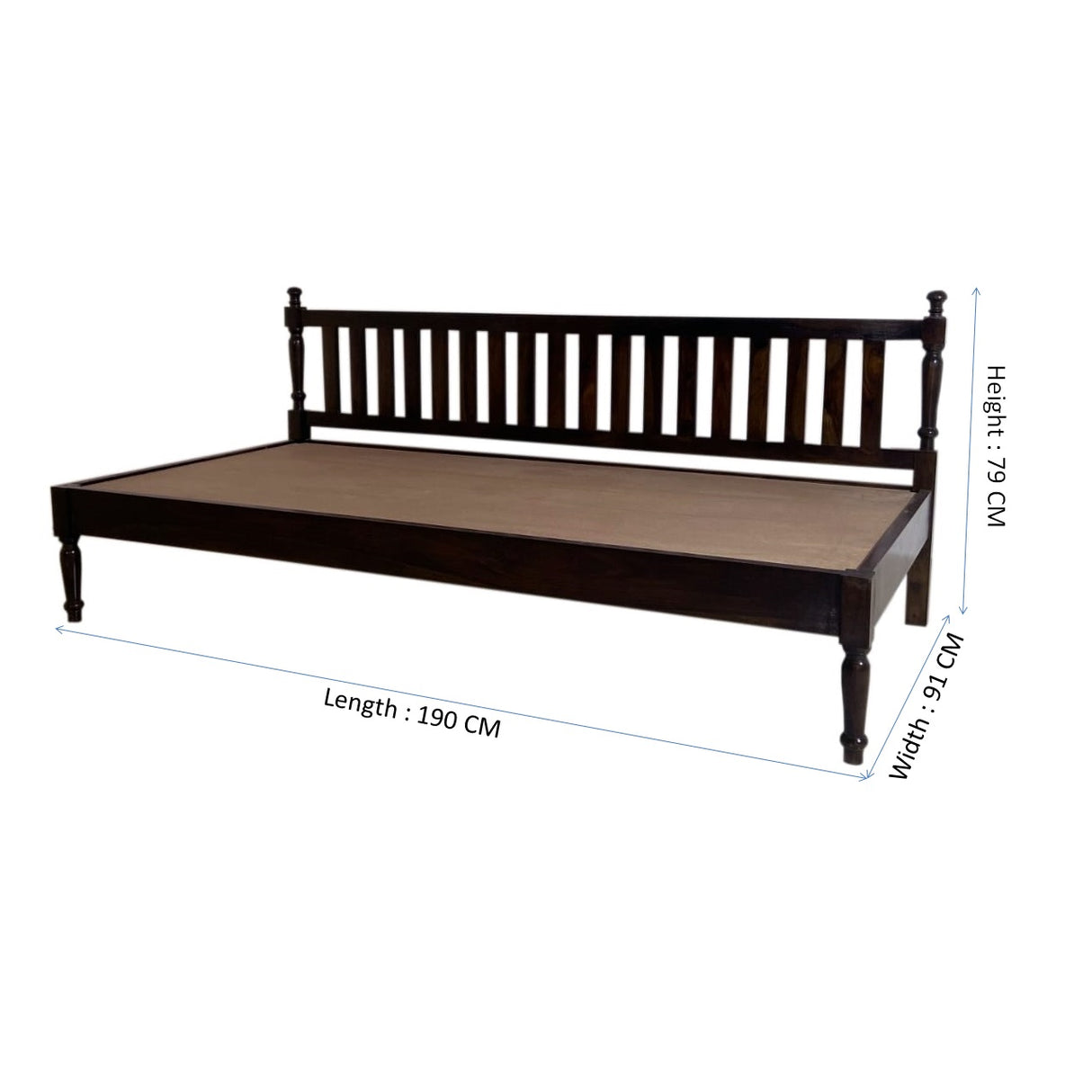 Eythia Solid Sheesham Wood Divan Cum Sofa - 3 Years Warranty