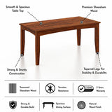 Swiss Solid Sheesham Wood 6 Seater Dining Table - 3 Years Warranty