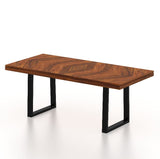 Wave Solid Sheesham Wood 6 Seater Dining Table - 3 Years Warranty