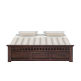 Armania Solid Sheesham Wood Bed With Box Storage Without Headboard - 1 Year Warranty