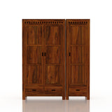 Armania Solid Sheesham Wood Dual Wardrobe/Almirah - 3 Years Warranty