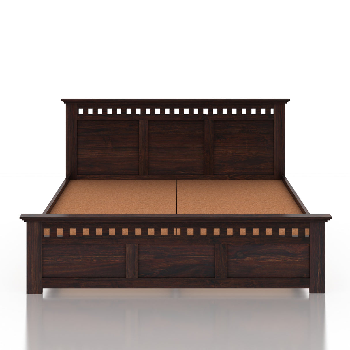 Armania Solid Sheesham Wood Bed Without Storage - 3 Years Warranty