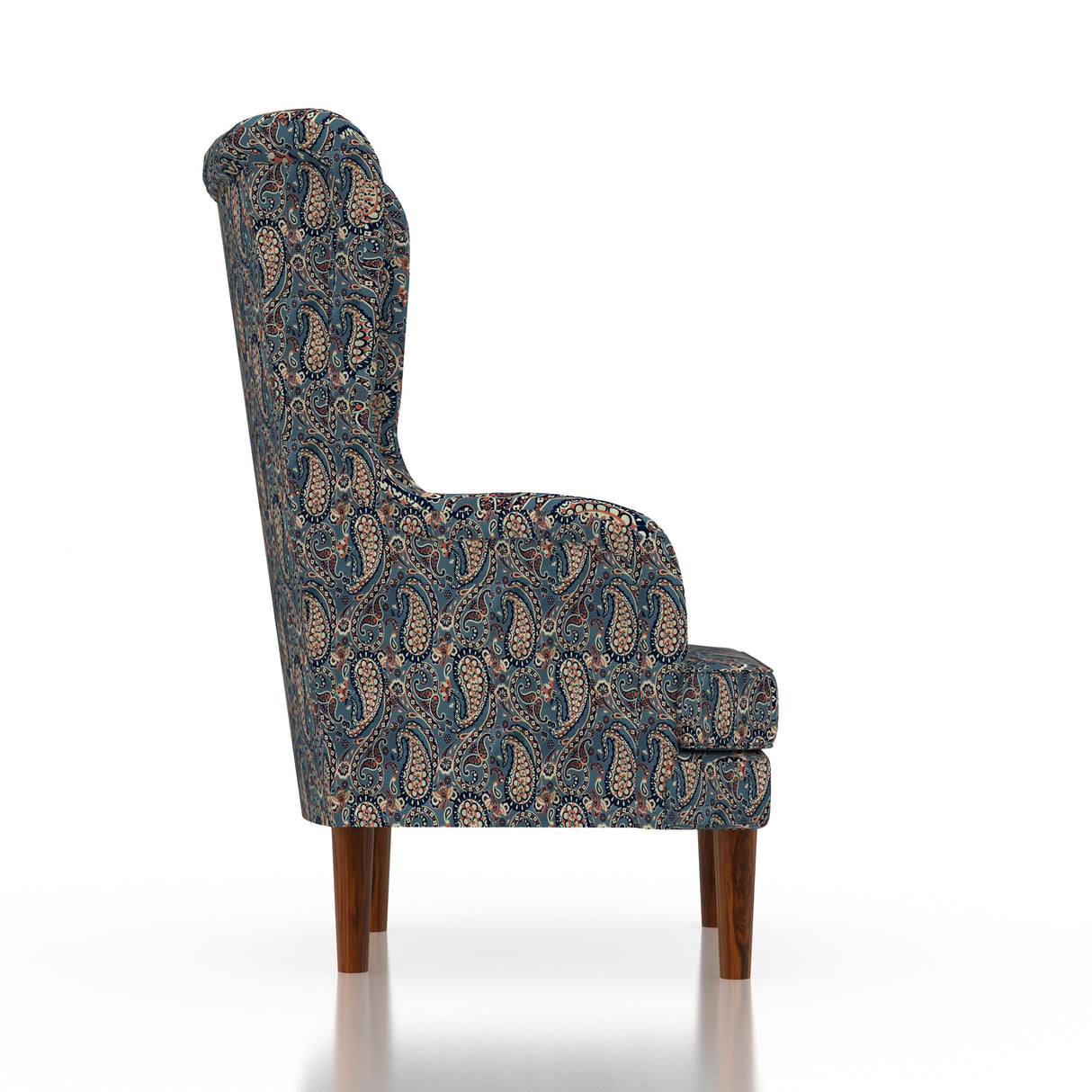 Manali Wing/Relax Sofa Chair With Wooden Legs - 1 Years Warranty