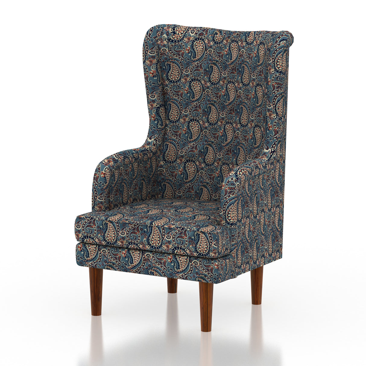 Manali Wing/Relax Sofa Chair With Wooden Legs - 1 Years Warranty