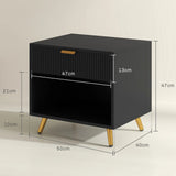 CHICAGO Solid Sheesham Wood Bedside Table - 3 Years Warranty (LUXE EDITION)