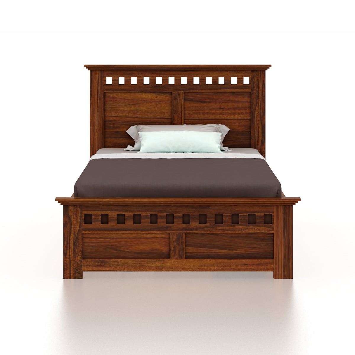 Armania Solid Sheesham Wood 4 Feet Bed With Box Storage - 3 Years Warranty