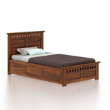 Armania Solid Sheesham Wood 4 Feet Bed With Box Storage - 3 Years Warranty