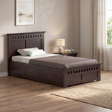 Armania Solid Sheesham Wood 4 Feet Bed With Box Storage - 3 Years Warranty