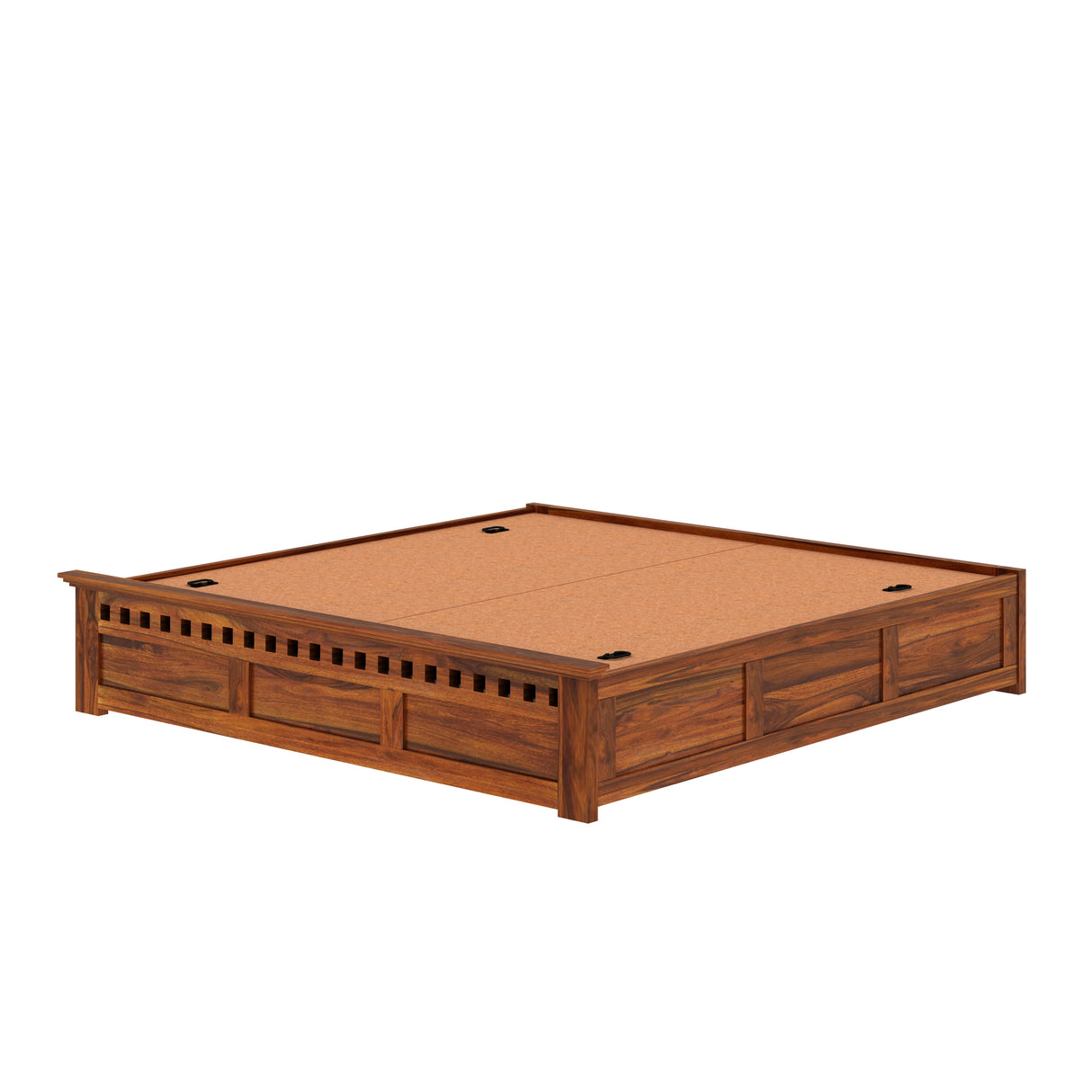 Armania Solid Sheesham Wood Bed With Box Storage Without Headboard - 1 Year Warranty