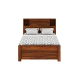 Maharaja Groove Solid Sheesham Wood 4 Feet Bed With Box Storage - 3 years Warranty