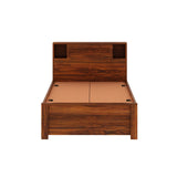 Maharaja Groove Solid Sheesham Wood 4 Feet Bed With Box Storage - 3 years Warranty