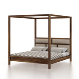 Maurus Solid Sheesham Wood Poster Bed - 3 Years Warranty