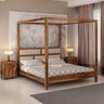 Maurus Solid Sheesham Wood Poster Bed - 3 Years Warranty