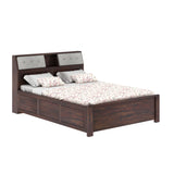 Marine Solid Sheesham Wood Bed With Box Storage(BIG HEADREST)- 1 Year Warranty