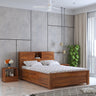 Maharaja Groove Solid Sheesham Wood Bed With Box Storage - 3 years Warranty