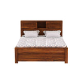 Maharaja Groove Solid Sheesham Wood Bed With Box Storage - 3 years Warranty