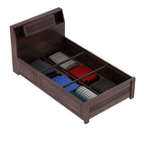 Marine Groove Solid Sheesham Wood 4 Feet Bed With Box Storage(BIG HEADREST)- 3 years Warranty