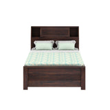 Marine Groove Solid Sheesham Wood 4 Feet Bed With Box Storage(BIG HEADREST)- 3 years Warranty