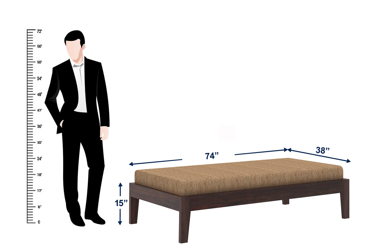 Rio Solid Sheesham Wood Single Bed - 3 Years Warranty