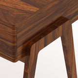 Lyon Solid Sheesham Wood Bedside Table With One Drawer - 3 Years Warranty