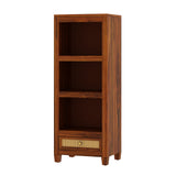 Syrus Solid Sheesham Wood Bookshelf With Drawer - 3 Years Warranty