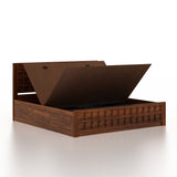 LUXOR Solid Sheesham Wood Box Storage Bed - 3 Years Warranty