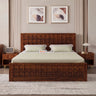 LUXOR Solid Sheesham Wood Box Storage Bed - 3 Years Warranty