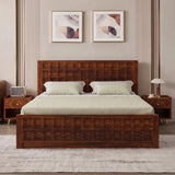 LUXOR Solid Sheesham Wood Box Storage Bed - 3 Years Warranty