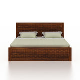 LUXOR Solid Sheesham Wood Box Storage Bed - 3 Years Warranty