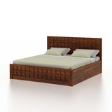 LUXOR Solid Sheesham Wood Box Storage Bed - 3 Years Warranty