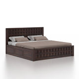 LUXOR Solid Sheesham Wood Box Storage Bed - 3 Years Warranty
