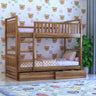 Swift Solid Sheesham Wood Bunk Bed With Ladder & Two Drawer Storage - 3 years Warranty
