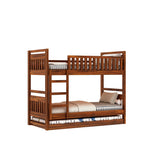 Swift Solid Sheesham Wood Bunk Bed With Ladder & Trundle Bed - 3 years Warranty