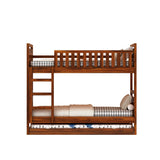 Swift Solid Sheesham Wood Bunk Bed With Ladder & Trundle Bed - 3 years Warranty