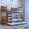 Swift Solid Sheesham Wood Bunk Bed With Ladder & Trundle Bed - 3 years Warranty